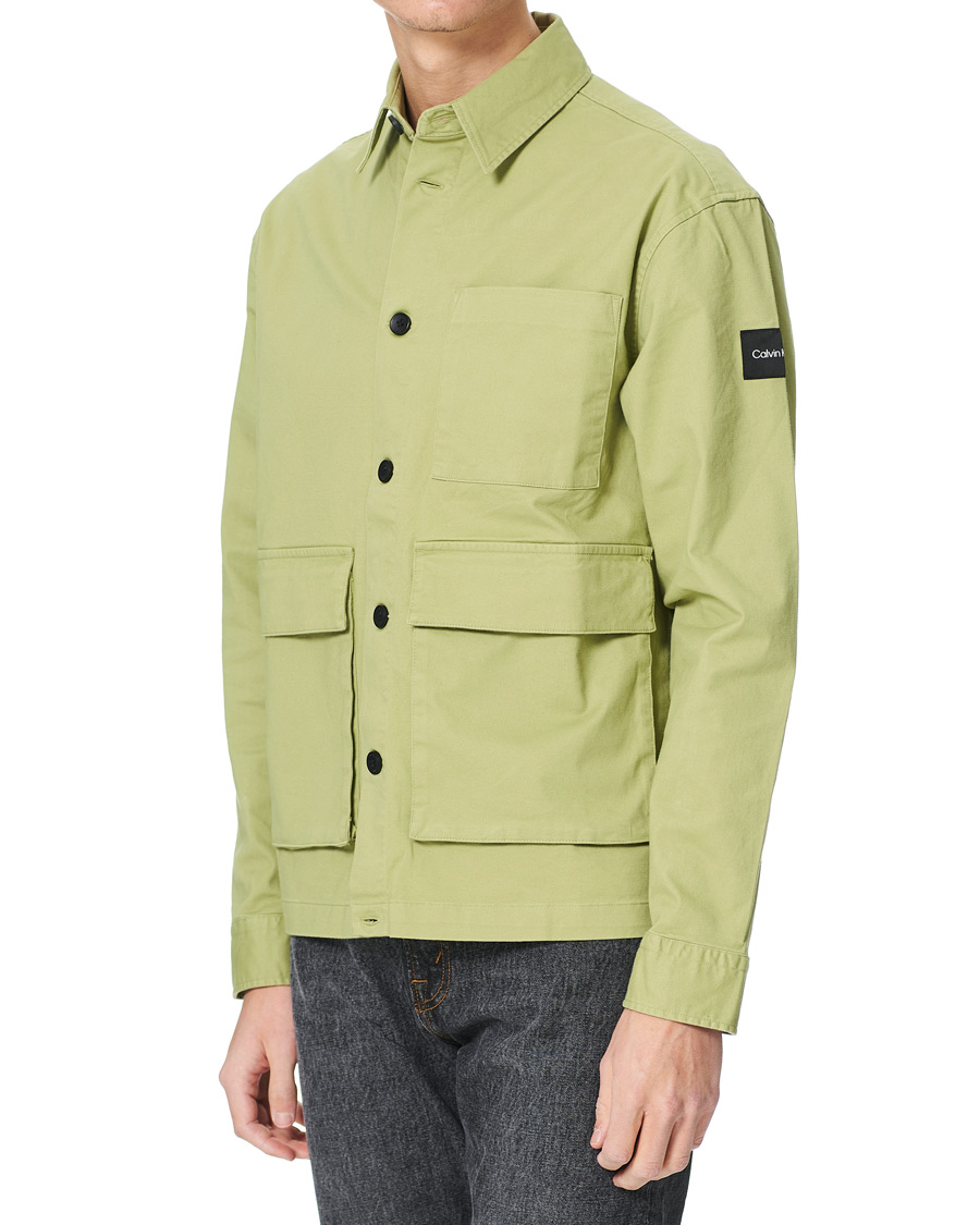 Heren | Overhemden | Calvin Klein | Twill Overshirt Sage Green