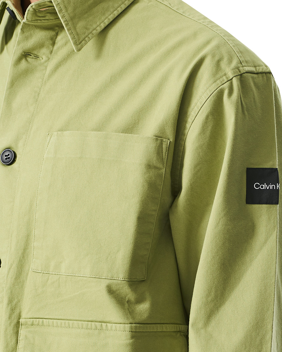 Heren | Overhemden | Calvin Klein | Twill Overshirt Sage Green