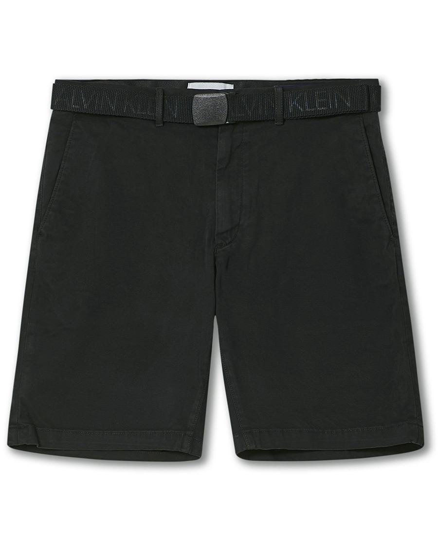 Heren | Korte broek | Calvin Klein | Garment Dyed Belted Shorts Black