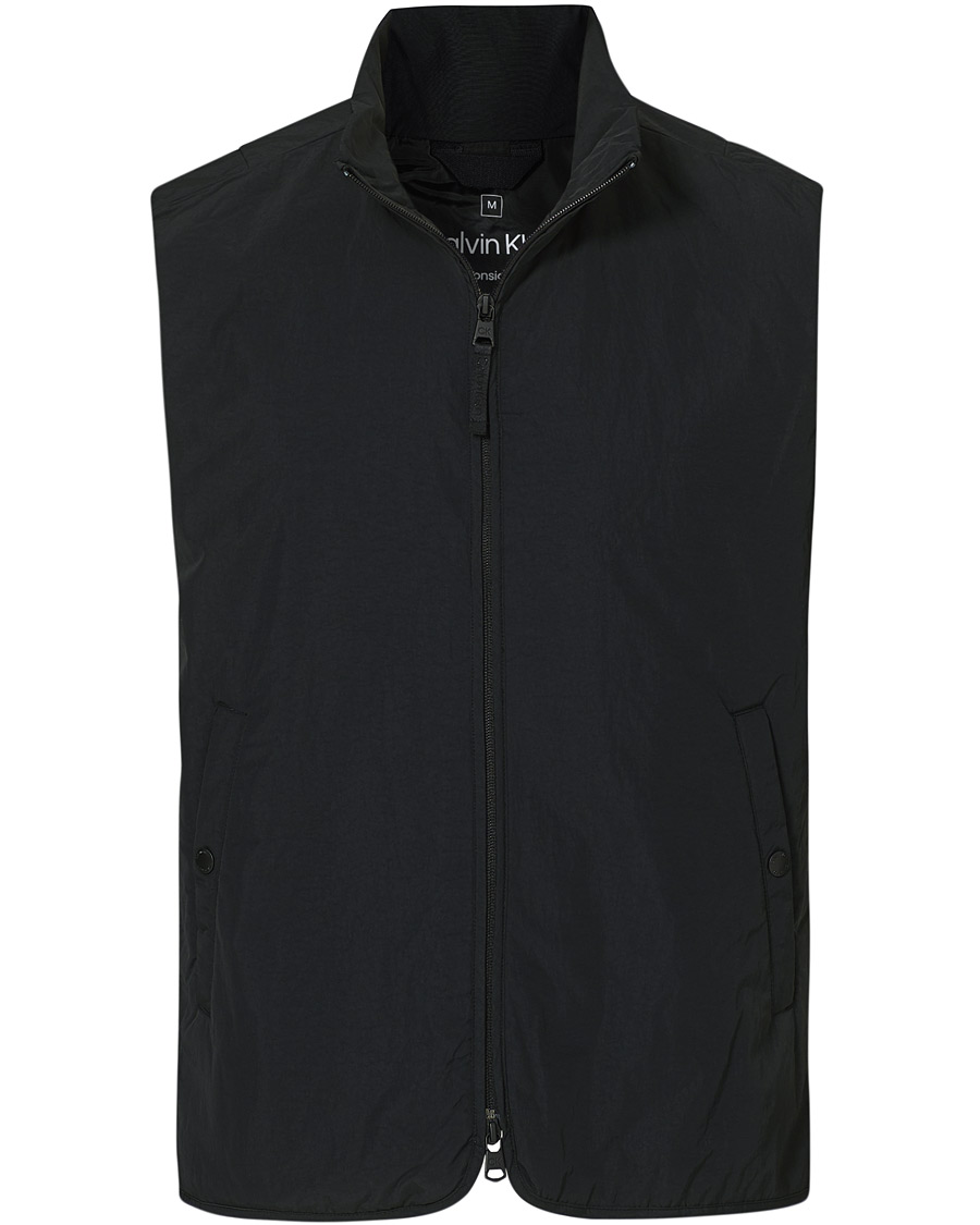 Heren | Jassen | Calvin Klein | Crinkle Nylon Vest Black