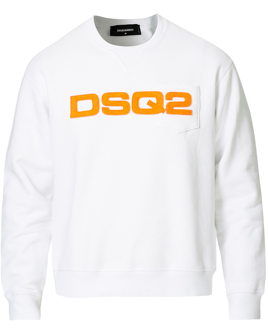 Heren | Truien | Dsquared2 | Flock Logo Sweatshirt White
