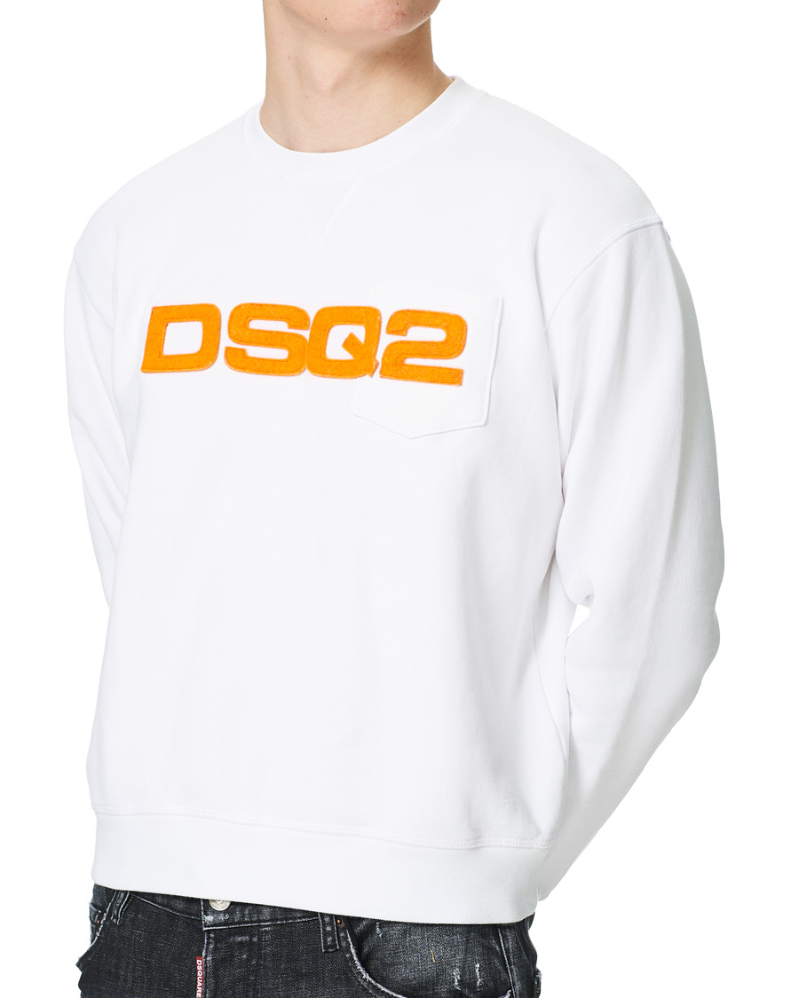 Heren | Truien | Dsquared2 | Flock Logo Sweatshirt White