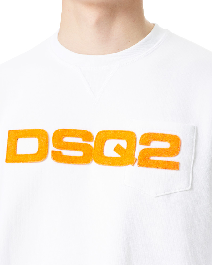 Heren | Truien | Dsquared2 | Flock Logo Sweatshirt White
