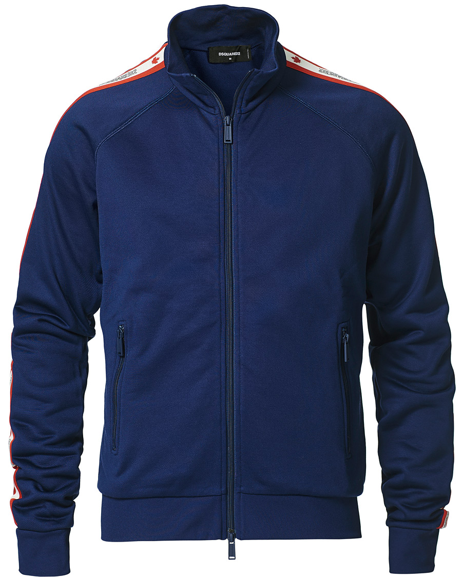 Heren | Truien | Dsquared2 | Track Zip Top Dark Blue