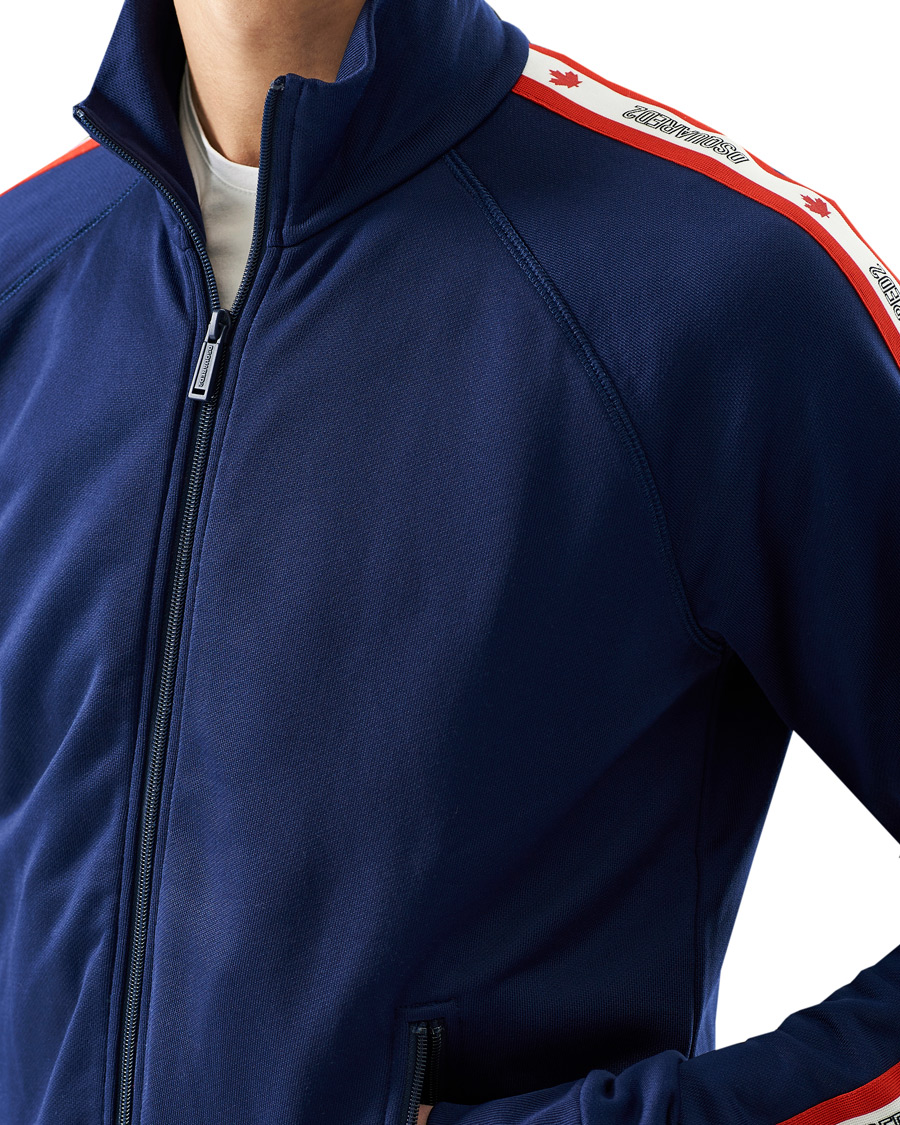 Heren | Truien | Dsquared2 | Track Zip Top Dark Blue