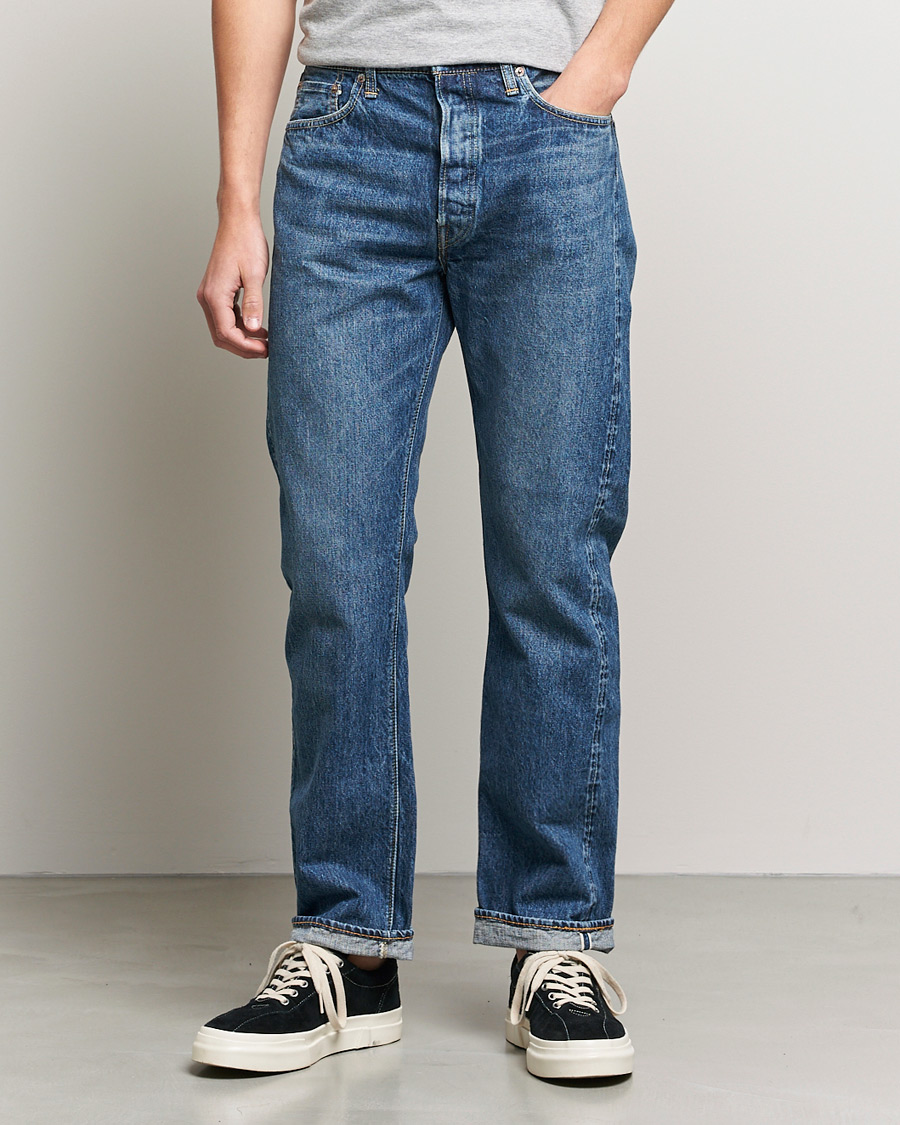 Heren | Straight leg | orSlow | Straight Fit 105 Selvedge Jeans 2 Year Wash