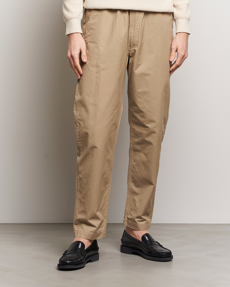 Heren | Broeken met trekkoord | orSlow | New Yorker Pants Beige