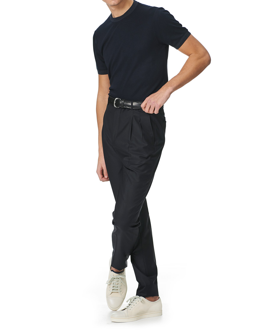 Heren | T-shirts | Giorgio Armani | Soft Silk T-Shirt Navy