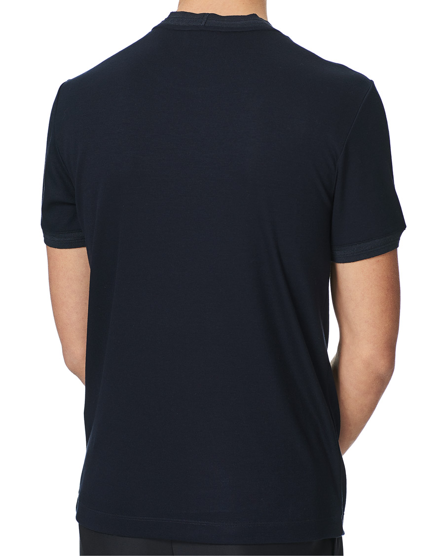 Heren | T-shirts | Giorgio Armani | Soft Silk T-Shirt Navy