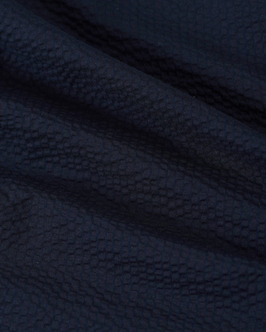 Heren | Overhemden | Giorgio Armani | Short Sleeve Seersucker Guru Shirt Navy