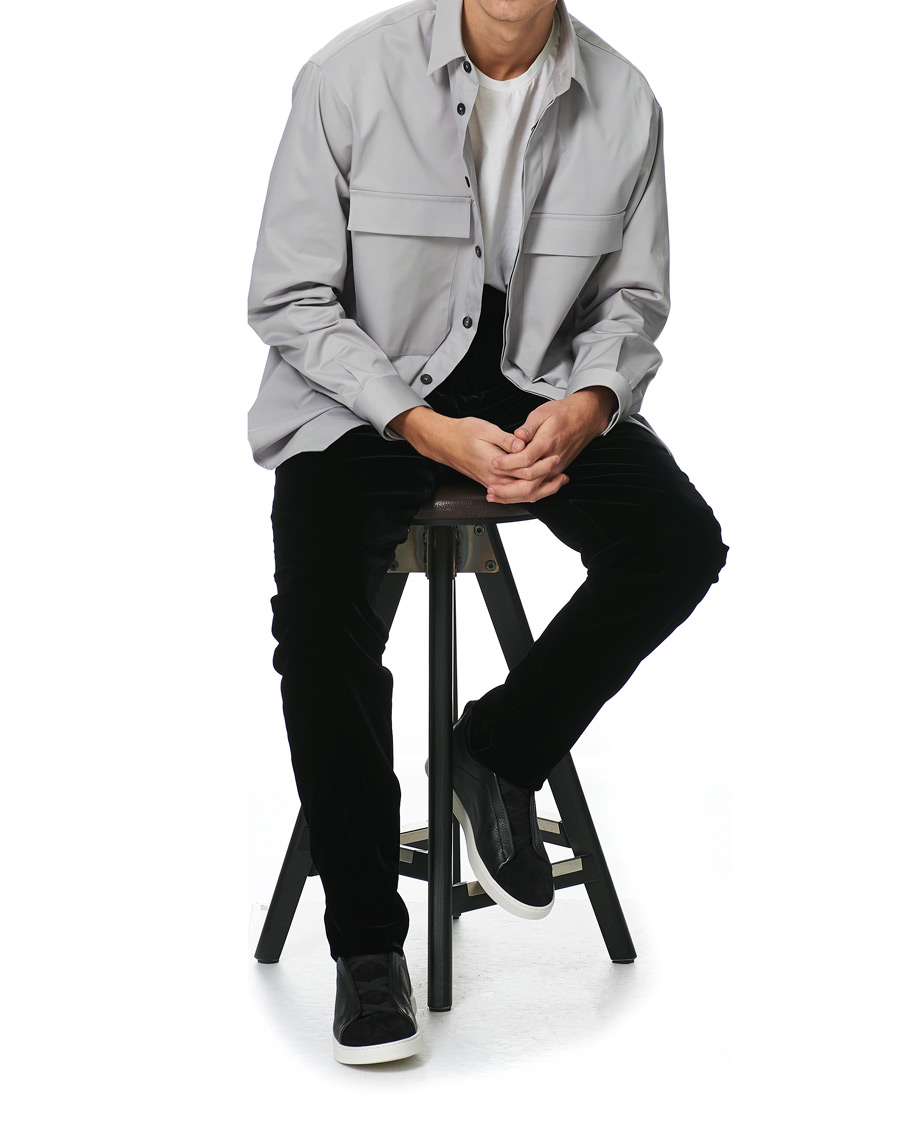 Heren | Overhemden | Giorgio Armani | Cotton Overshirt Light Grey