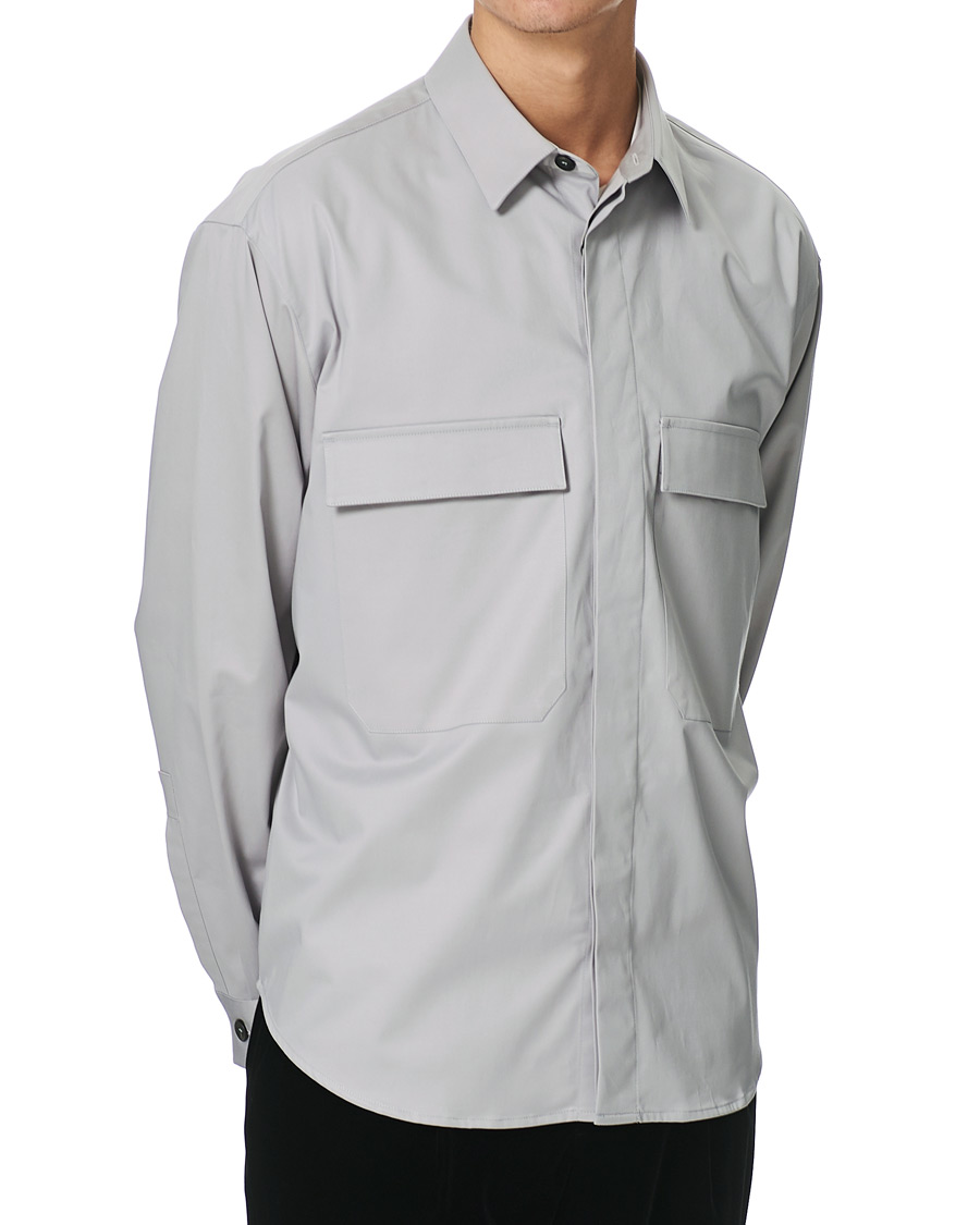 Heren | Overhemden | Giorgio Armani | Cotton Overshirt Light Grey