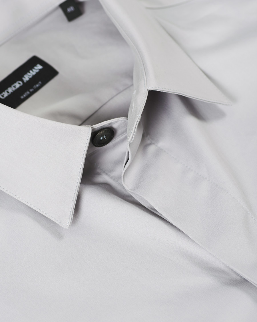 Heren | Overhemden | Giorgio Armani | Cotton Overshirt Light Grey