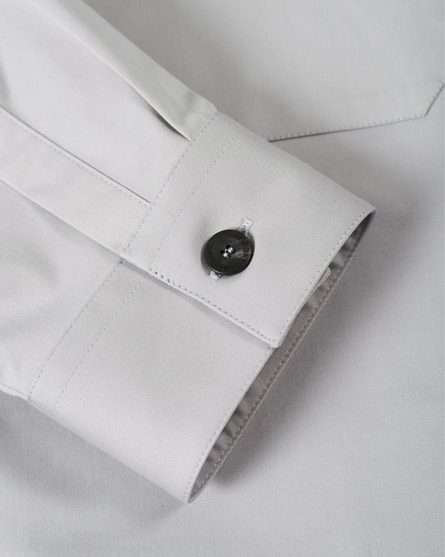 Heren | Overhemden | Giorgio Armani | Cotton Overshirt Light Grey