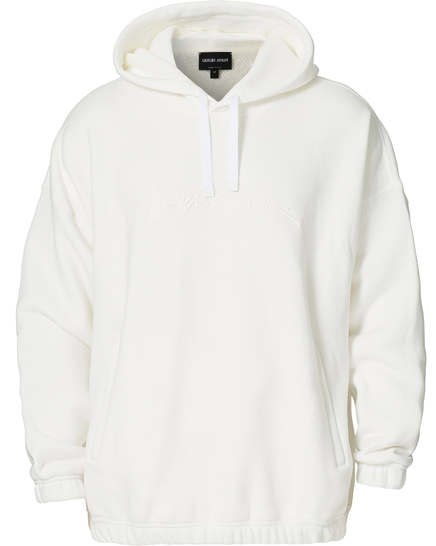 Heren | Truien | Giorgio Armani | Denim Cotton Hoodie White