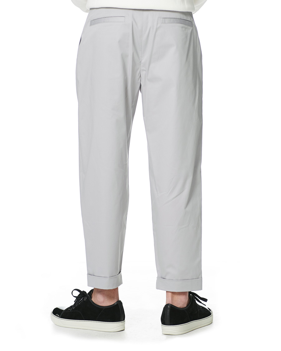 Heren | Broeken | Giorgio Armani | Tapered Cotton Trousers Light Grey