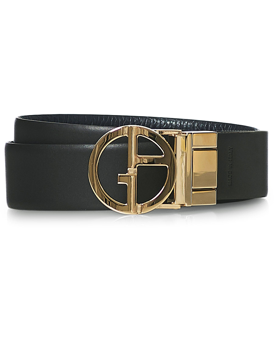 Heren | Giorgio Armani Reversible Leather Belt Navy/Black | Giorgio Armani | Reversible Leather Belt Navy/Black