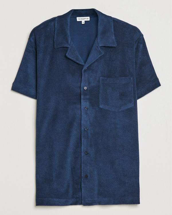 Heren | Polo's | A.P.C. | Agustino Short Sleeve Terry Polo Navy