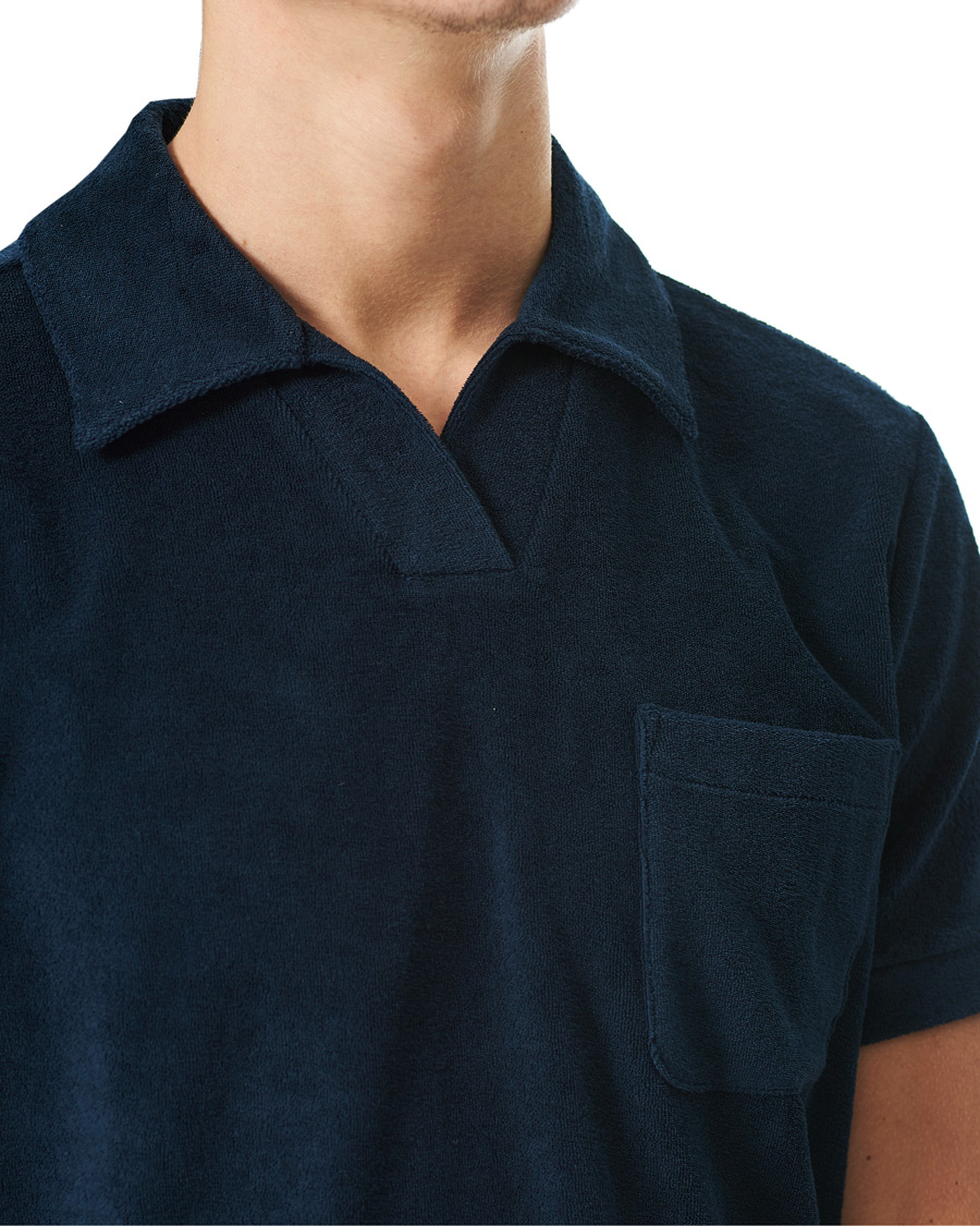 Heren | Polo's | A.P.C. | Agustino Short Sleeve Terry Polo Navy