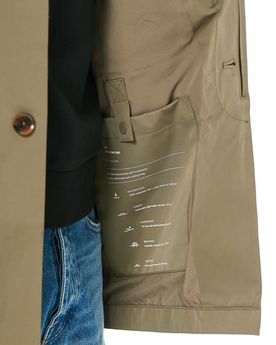 Heren | Jassen | NN07 | Kim Waterproof Car Coat Khaki Grey