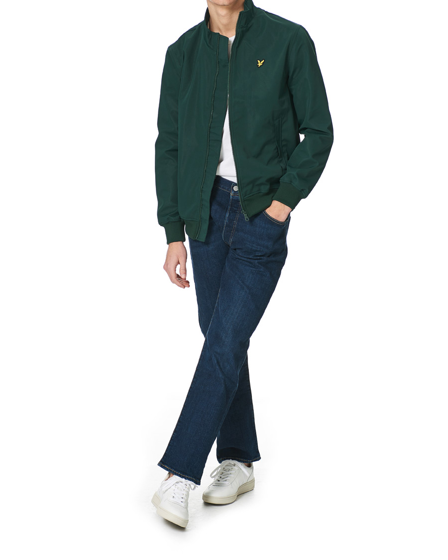 Heren | Jassen | Lyle & Scott | Mesh Backed Funnel Neck Jacket Dark Green