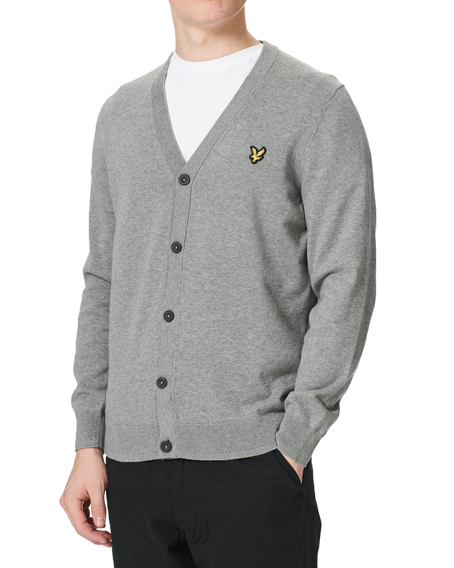 Heren | Truien | Lyle & Scott | Cotton Cardigan Grey