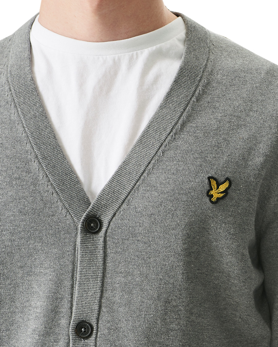 Heren | Truien | Lyle & Scott | Cotton Cardigan Grey