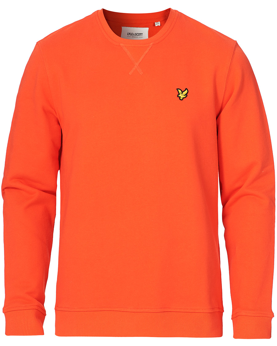 Heren | Truien | Lyle & Scott | Crew Neck Organic Cotton Sweatshirt Red Flyer