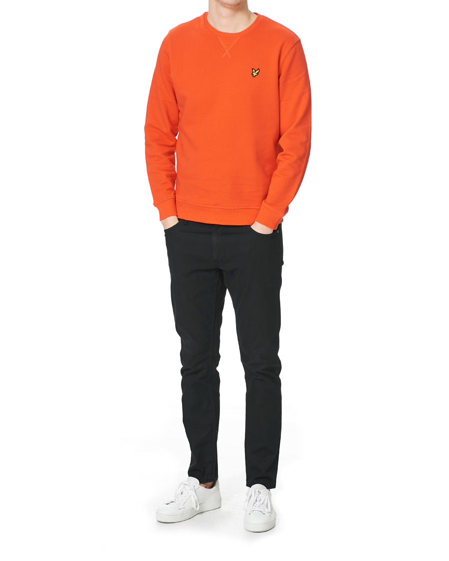 Heren | Truien | Lyle & Scott | Crew Neck Organic Cotton Sweatshirt Red Flyer