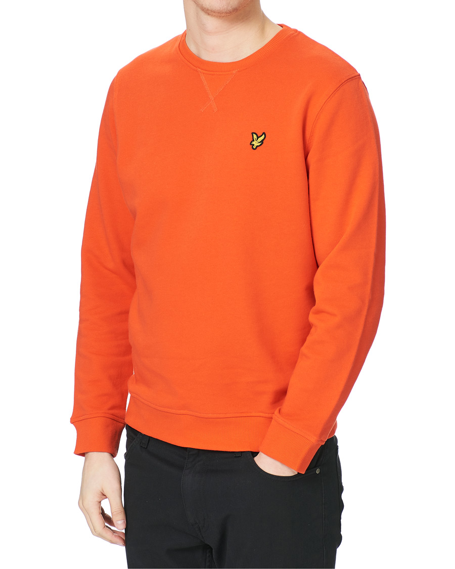 Heren | Truien | Lyle & Scott | Crew Neck Organic Cotton Sweatshirt Red Flyer