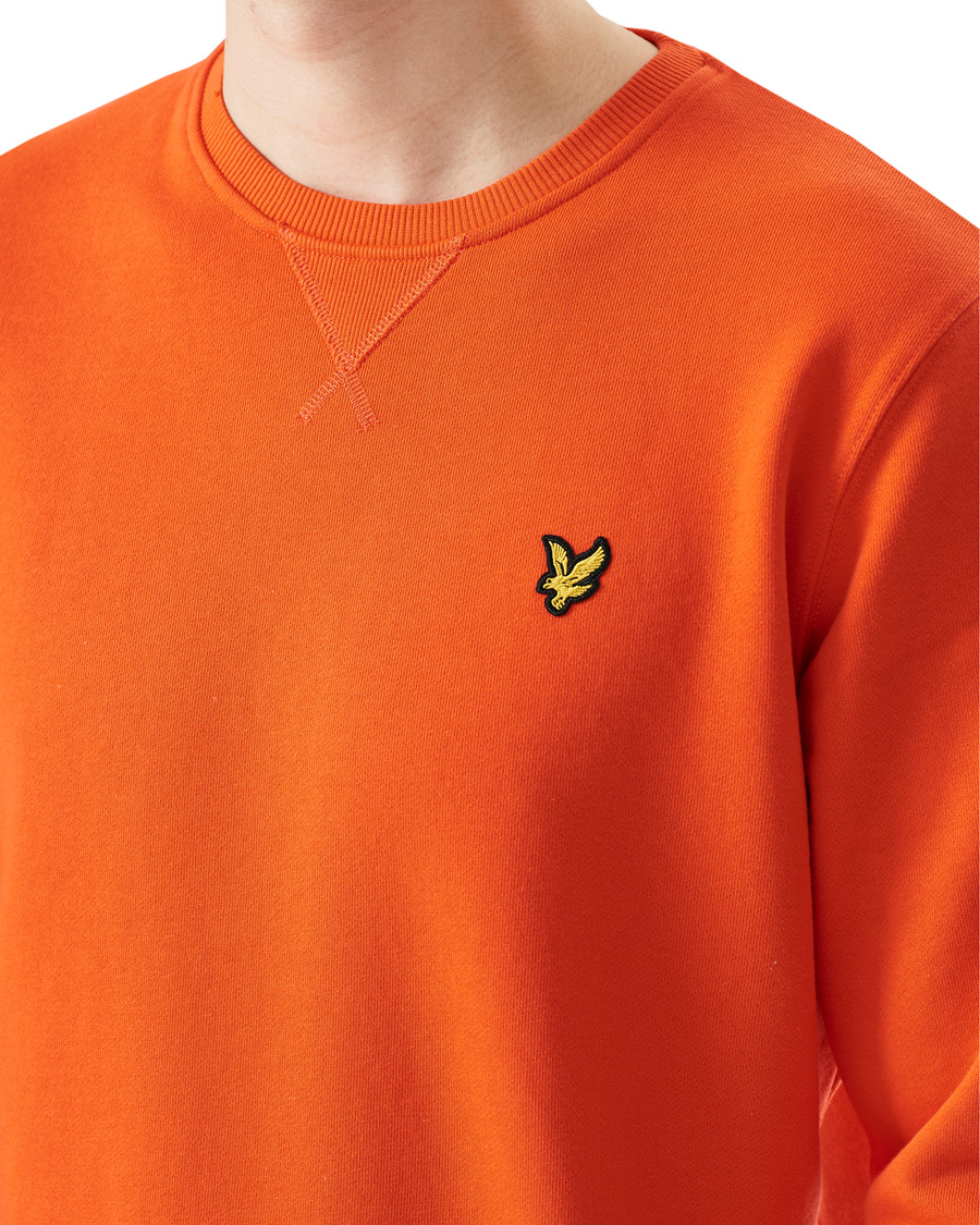 Heren | Truien | Lyle & Scott | Crew Neck Organic Cotton Sweatshirt Red Flyer