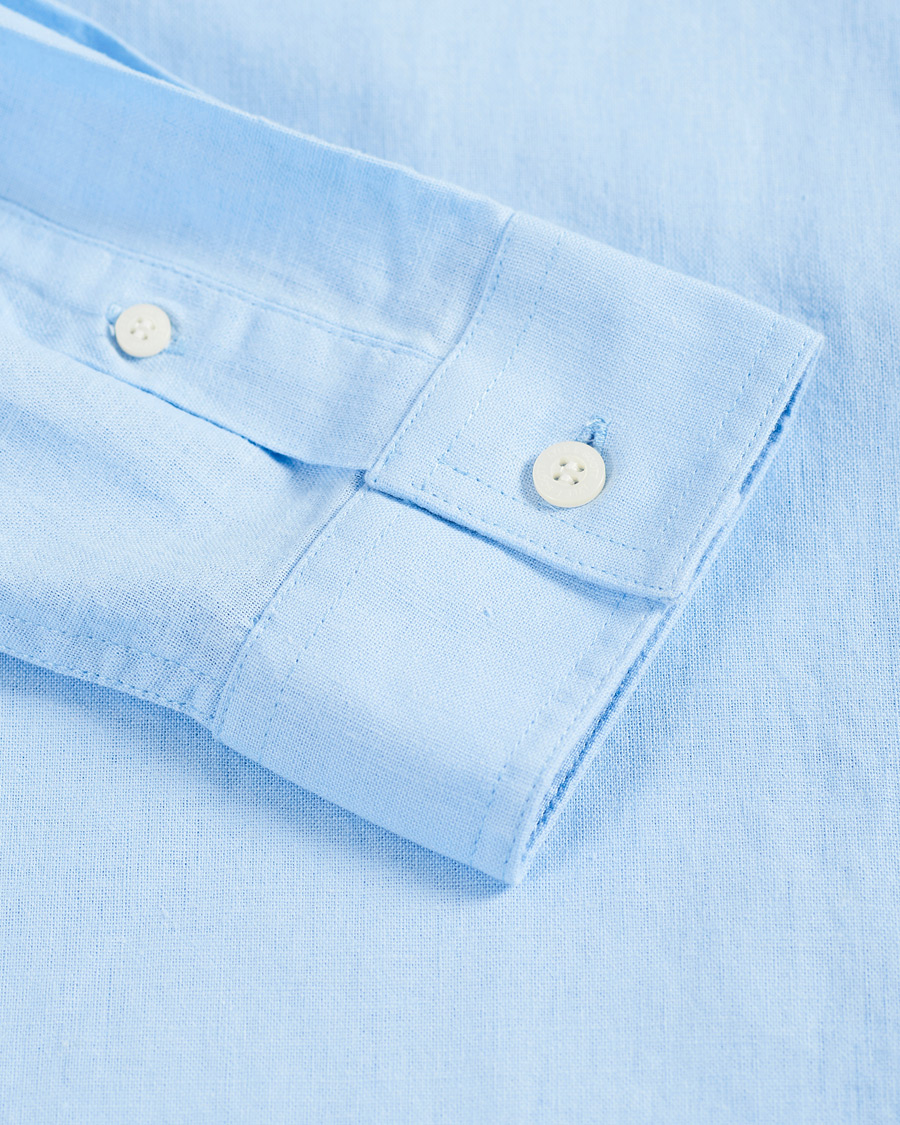 Heren | Overhemden | Lyle & Scott | Linen/Cotton Shirt Light Blue