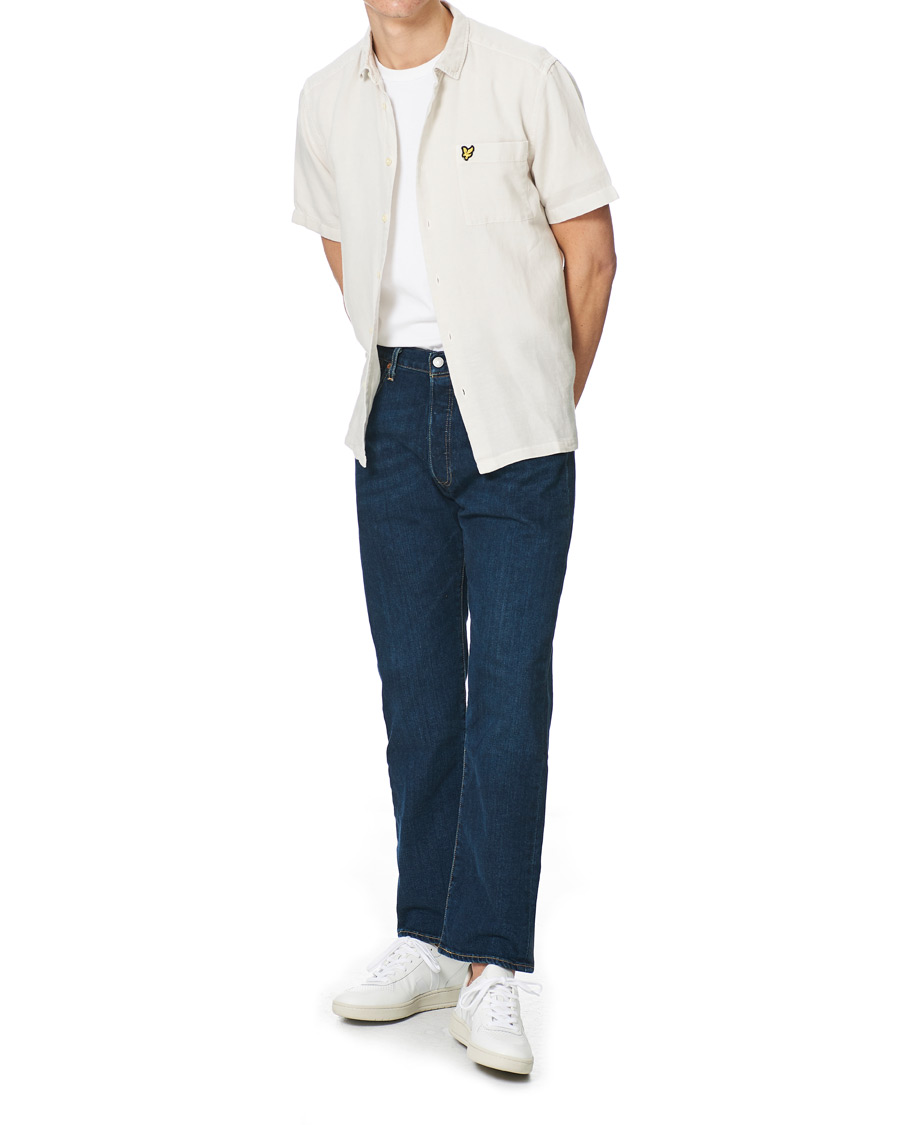 Heren | Overhemden | Lyle & Scott | Washed Cotton Linen Shirt Mist