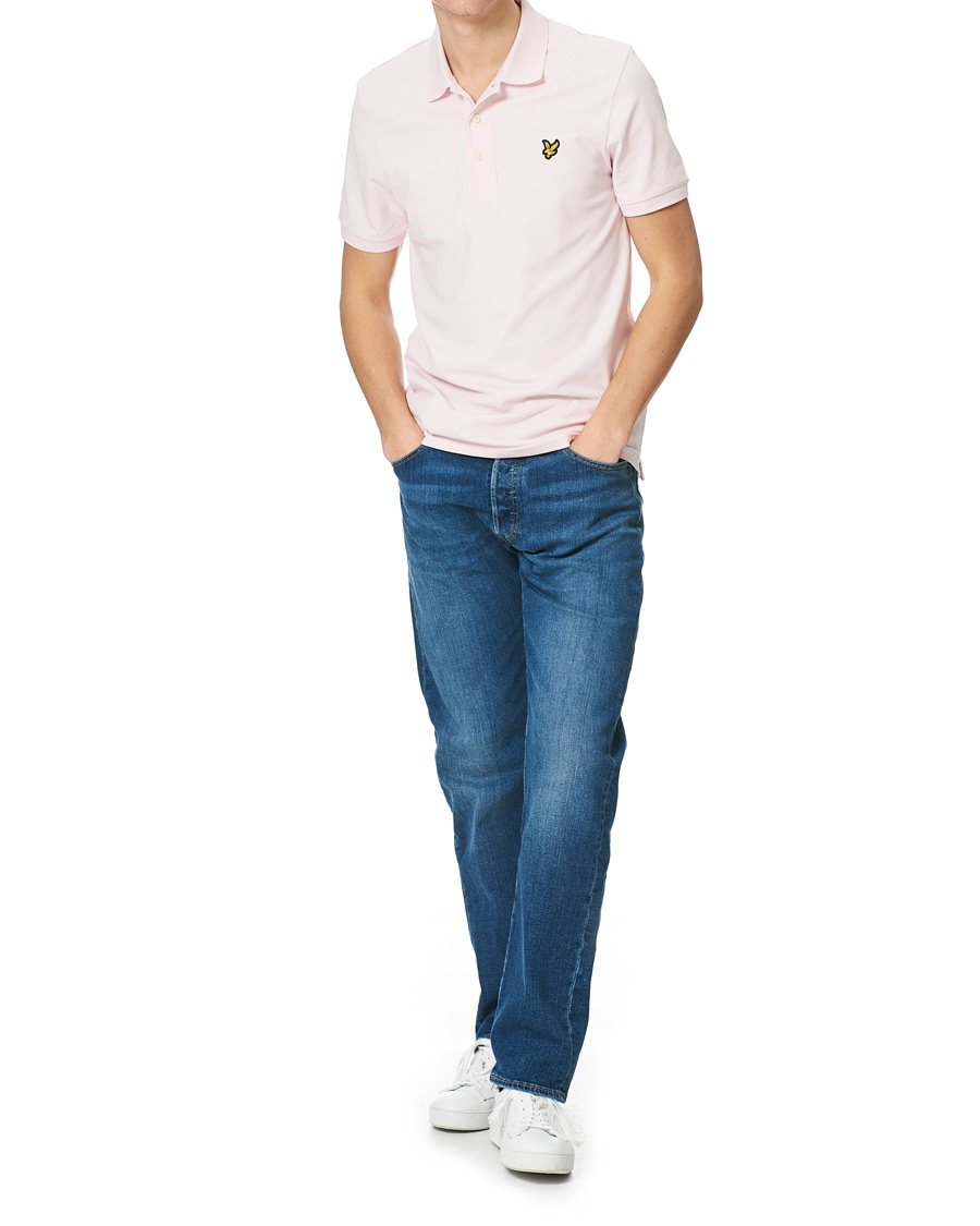Heren | Polo's | Lyle & Scott | Plain Organic Cotton Pique Polo Shirt Light Pink