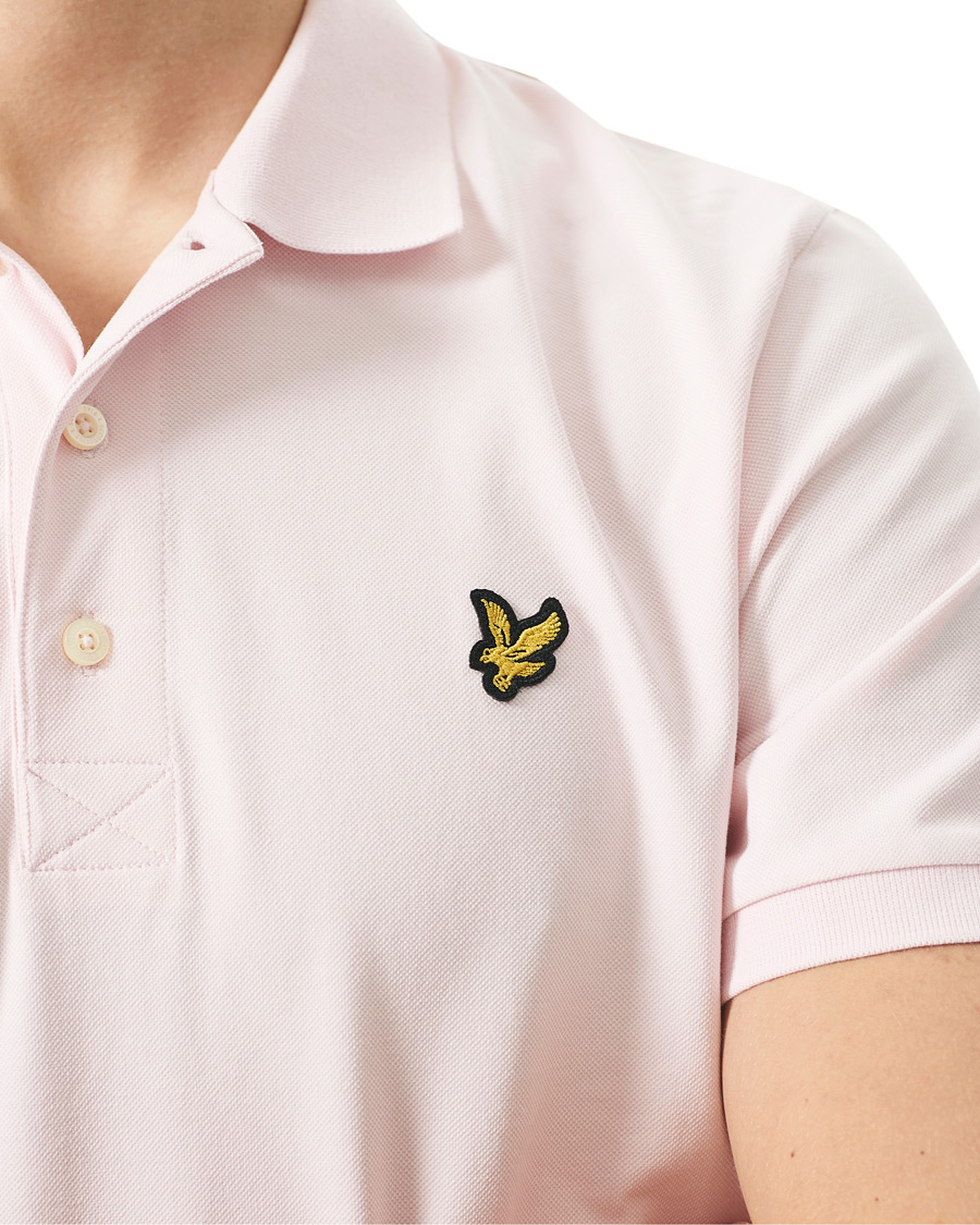 Heren | Polo's | Lyle & Scott | Plain Organic Cotton Pique Polo Shirt Light Pink