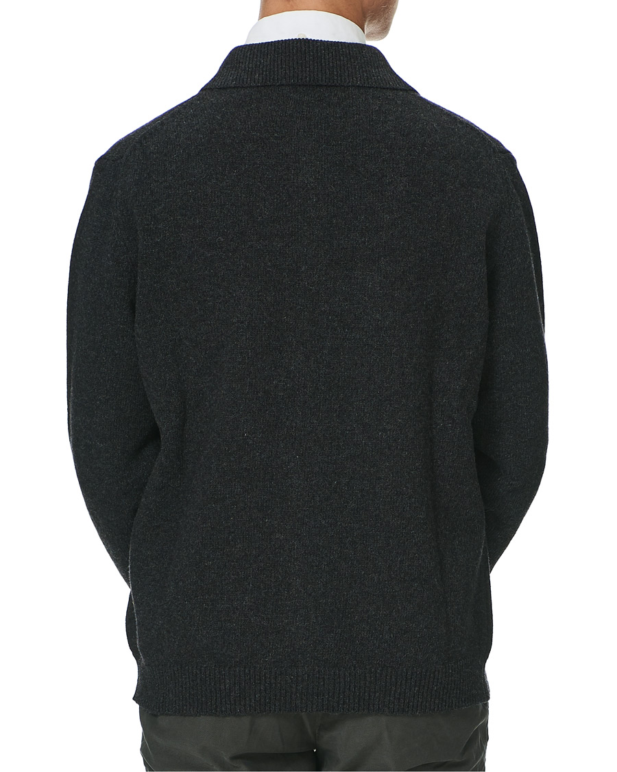 Heren | Truien | Oscar Jacobson | Logan Wool Cardigan Charcoal
