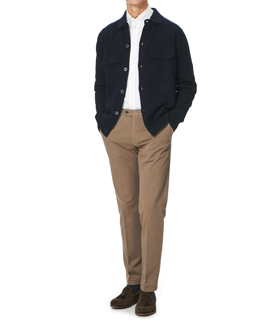 Heren | Truien | Oscar Jacobson | Logan Wool Cardigan Navy