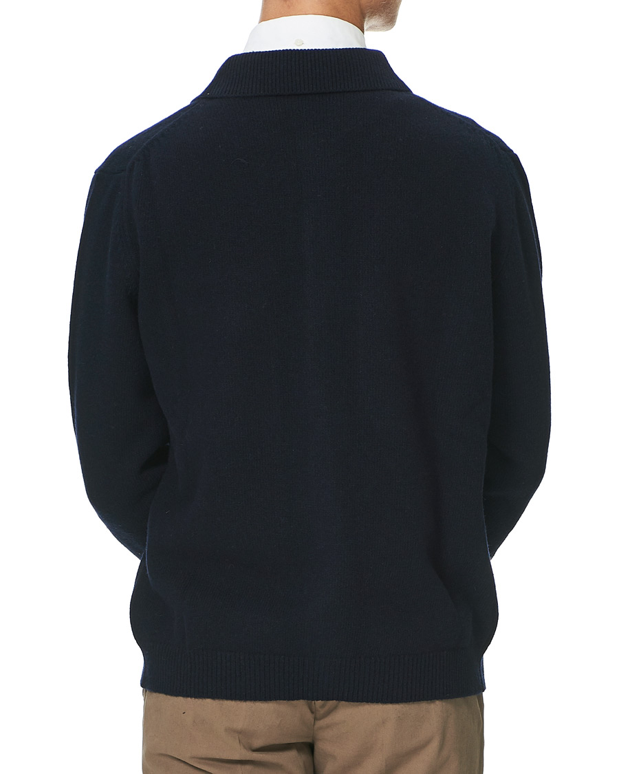 Heren | Truien | Oscar Jacobson | Logan Wool Cardigan Navy