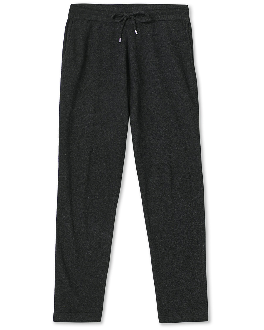 Heren | Broeken | Oscar Jacobson | Parson Wool/Cashmere Sweatpants Charcoal