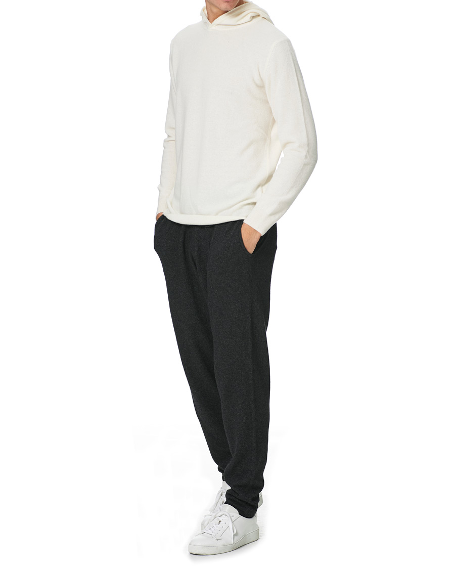 Heren | Broeken | Oscar Jacobson | Parson Wool/Cashmere Sweatpants Charcoal