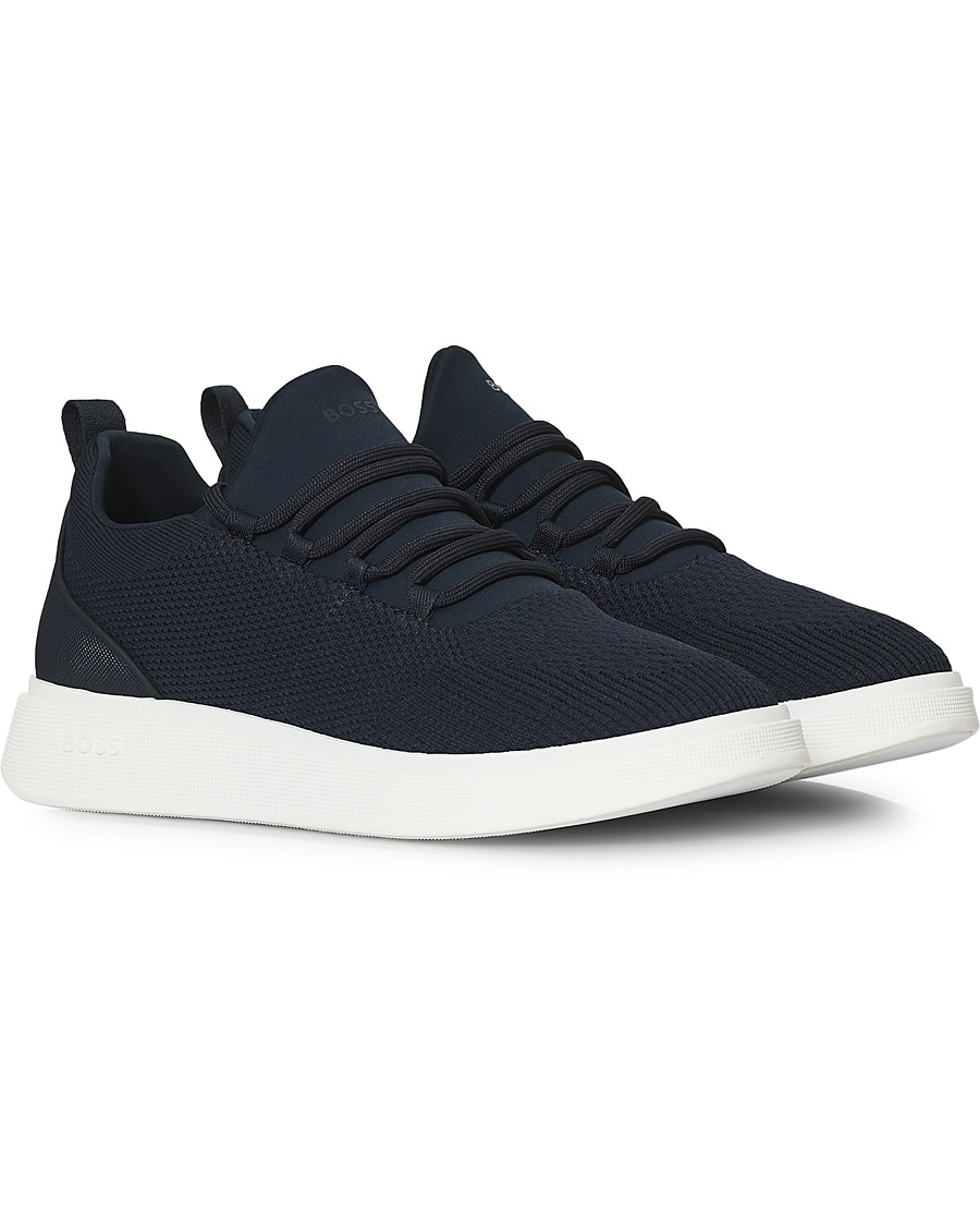 Heren | BOSS Bulton Running Mesh Sneaker Navy | BOSS BLACK | BOSS Bulton Running Mesh Sneaker Navy