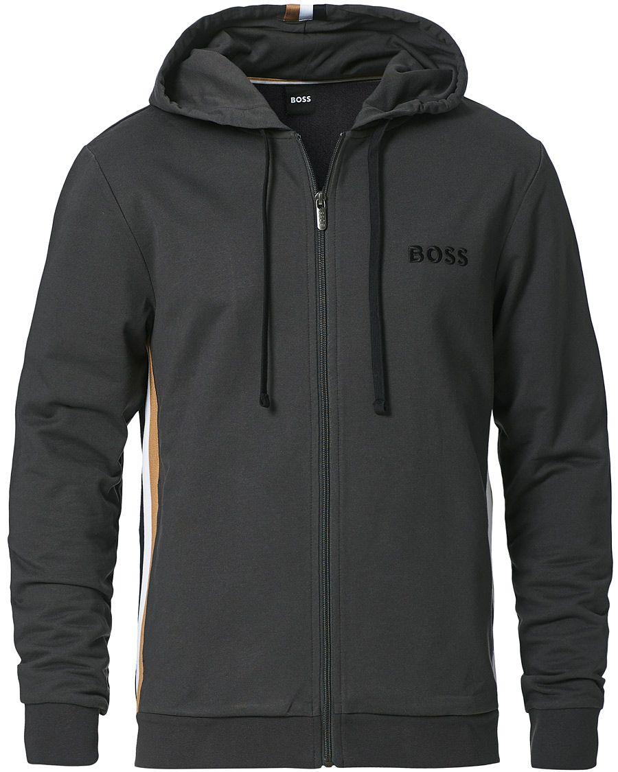 Heren | Truien | BOSS BLACK | BOSS Heritage Tracksuit Full-Zip Hoodie Dark Grey