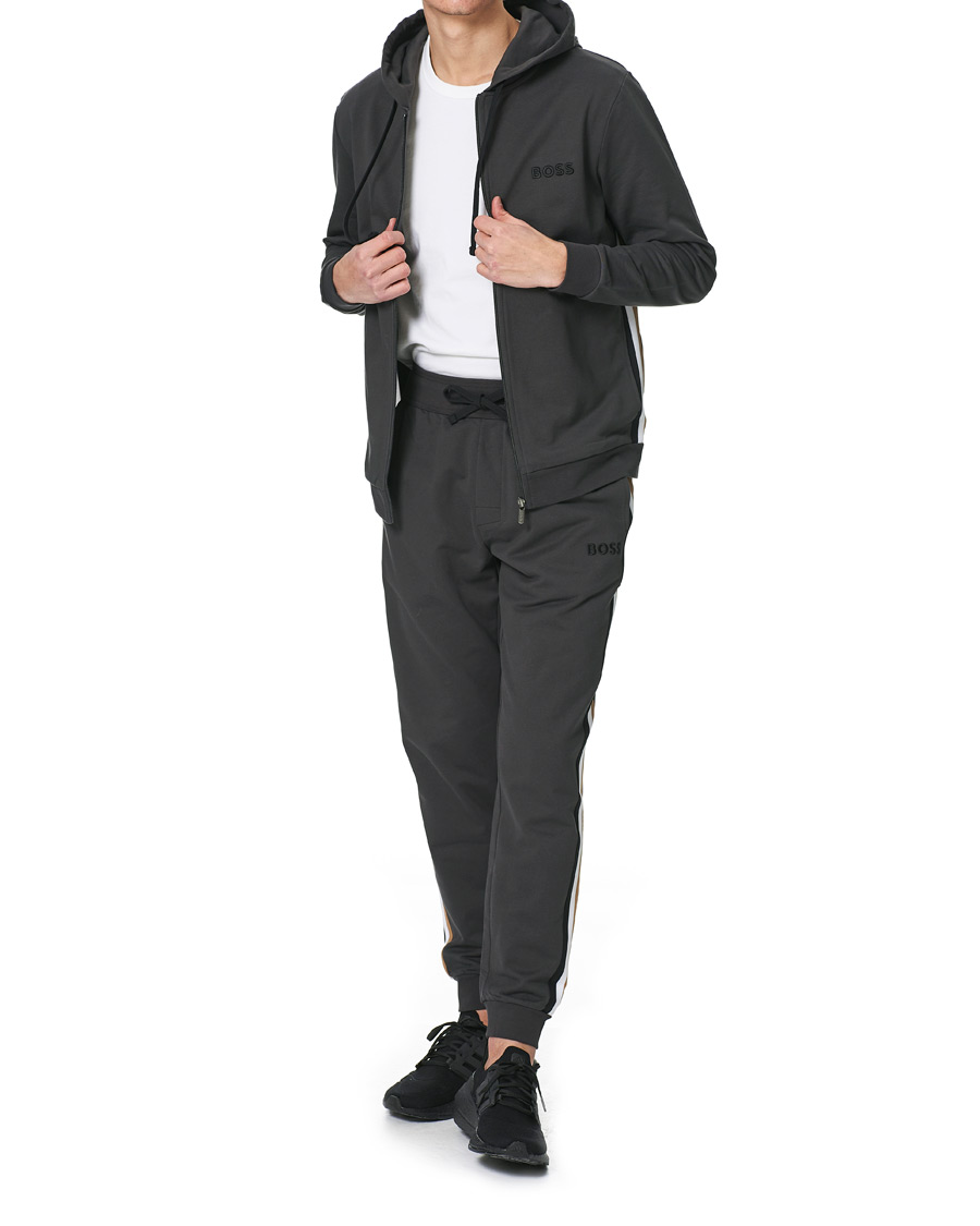 Heren | Truien | BOSS BLACK | BOSS Heritage Tracksuit Full-Zip Hoodie Dark Grey