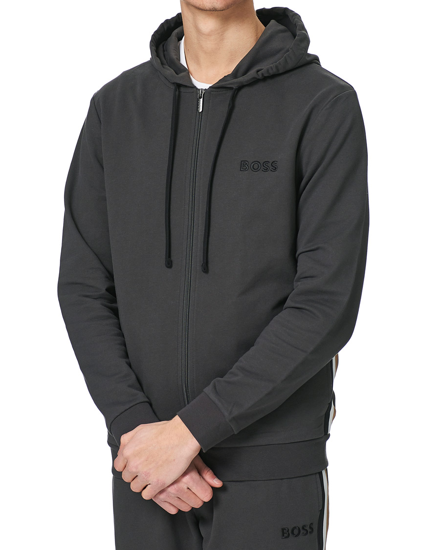 Heren | Truien | BOSS BLACK | BOSS Heritage Tracksuit Full-Zip Hoodie Dark Grey