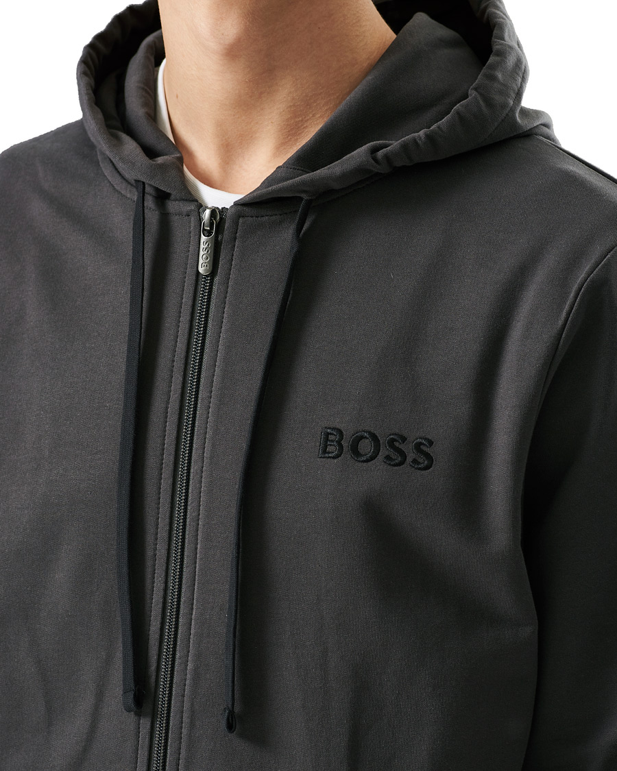 Heren | Truien | BOSS BLACK | BOSS Heritage Tracksuit Full-Zip Hoodie Dark Grey