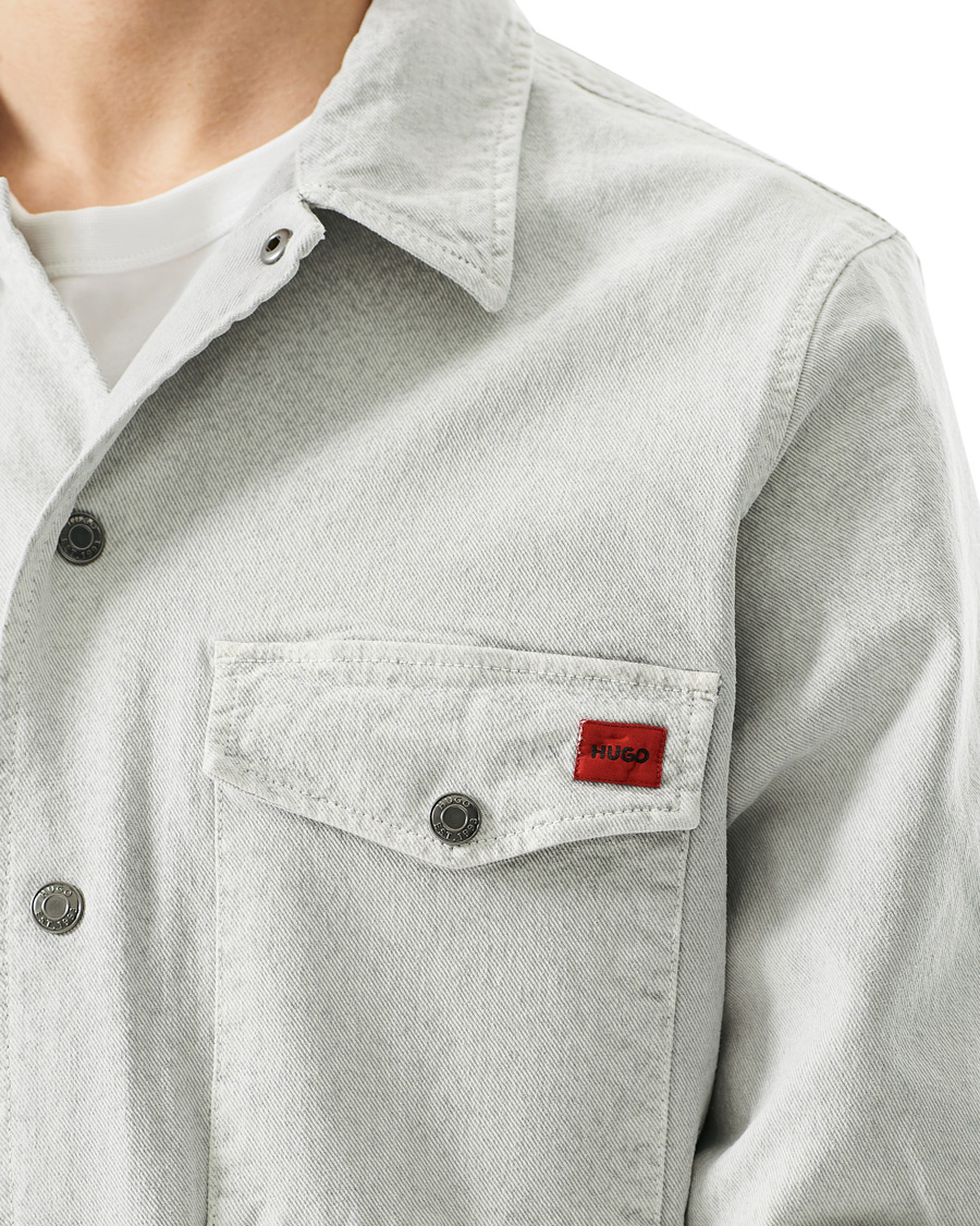 Heren | Overhemden | HUGO | Enalu Overshirt Medium Grey