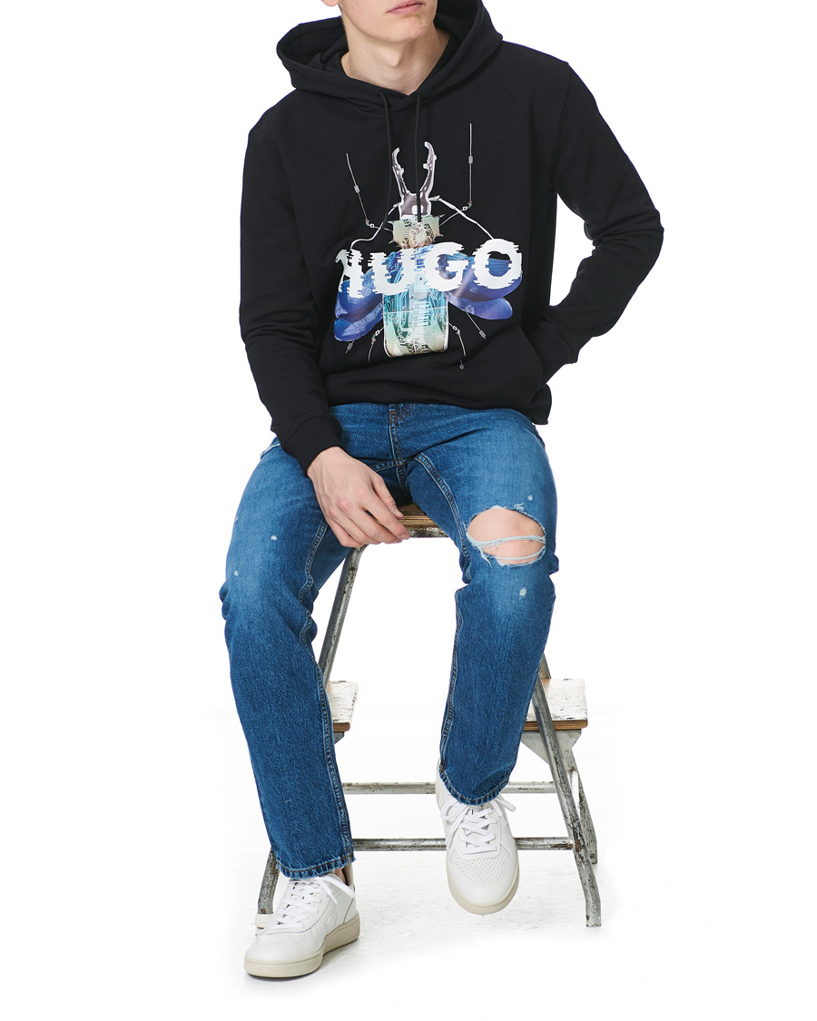 Heren | Jeans | HUGO | 677 Regular Fit Distressed Jeans Medium Blue