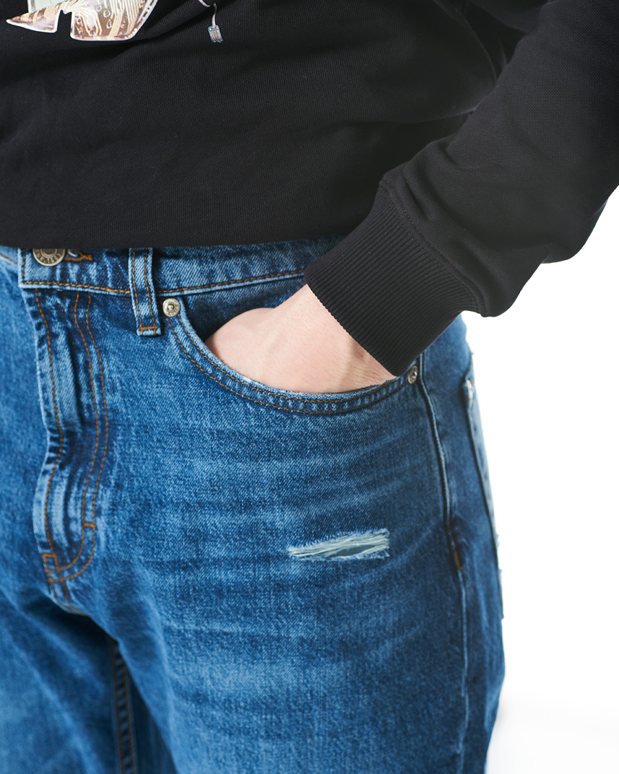 Heren | Jeans | HUGO | 677 Regular Fit Distressed Jeans Medium Blue