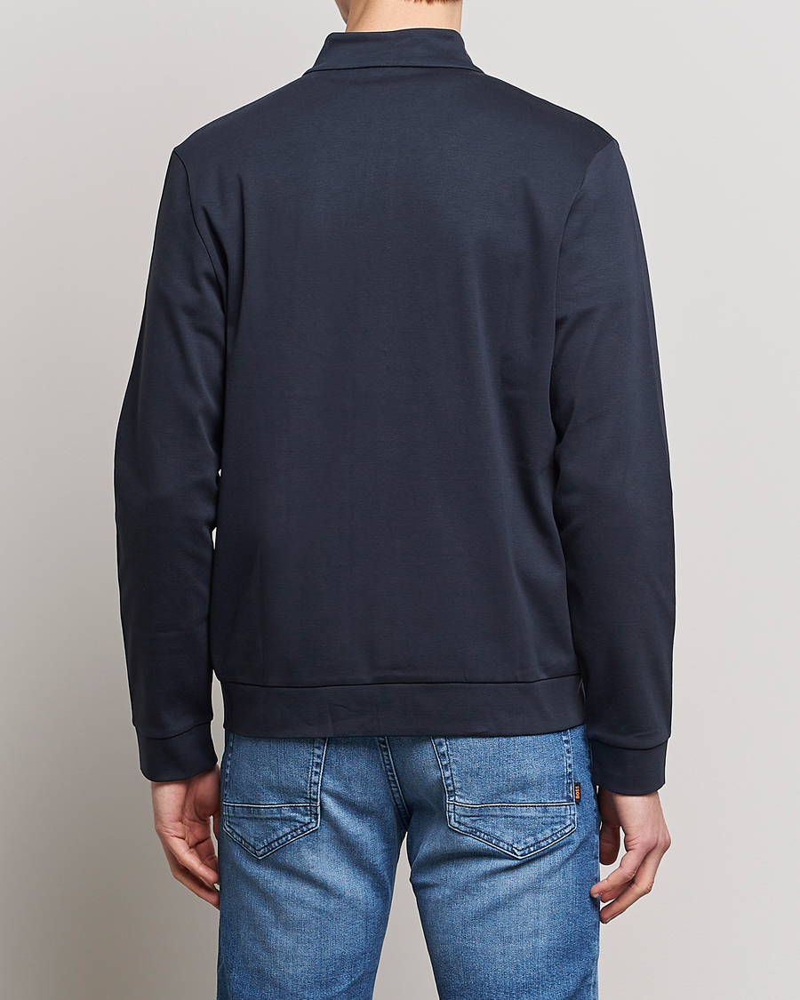 Heren | Truien | BOSS BLACK | Skiles Knitted Full-Zip Sweater Dark Blue