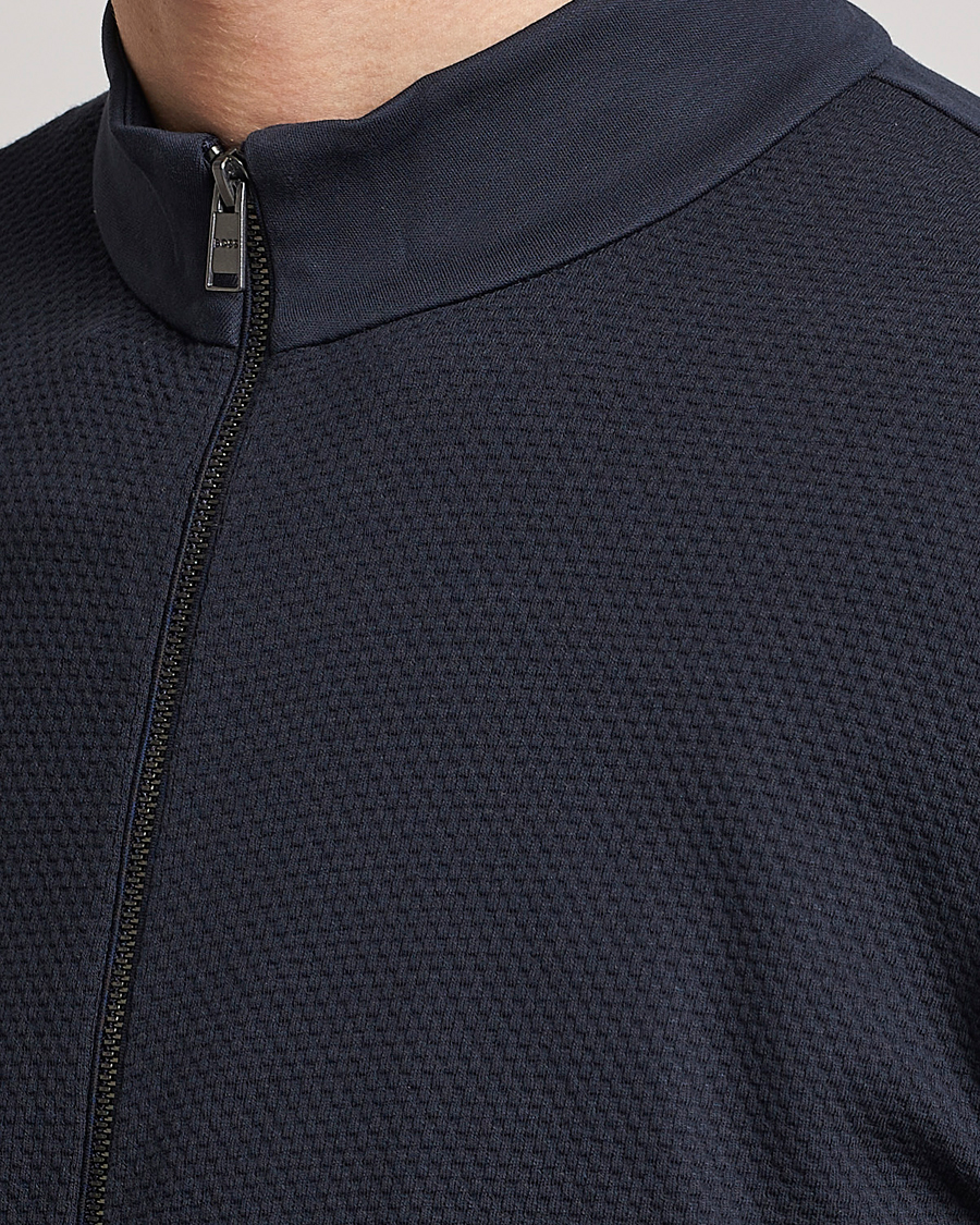 Heren | Truien | BOSS BLACK | Skiles Knitted Full-Zip Sweater Dark Blue
